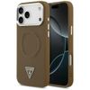 Etui Guess Triangle Logo MagSafe do      iPhone 17 Pro brązowy