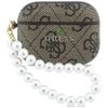 Etui Guess 4G Pearl Strap do AirPods Pro3 brązowy