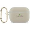 Etui Guess Grained Classic Logo Hook do AirPods Pro 3 złoty