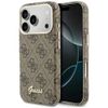 Etui Guess 4G Script MagSafe do iPhone   17 Pro brązowy