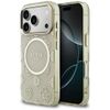 Etui Guess IML Peony Dot MagSafe do      iPhone 17 Pro beżowy