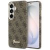 Etui Guess 4G Script MagSafe do Samsung Galaxy S26 brązowy