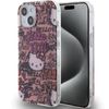 Hello Kitty HKHCP15SHDGPTP iPhone 15 / 14 / 13 6.1" różowy/pink hardcase IML Tags Graffiti