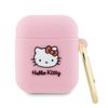 Hello Kitty HKA23DKHSP Airpods 1/2 coverróżowy/pink Silicone 3D Kitty Head