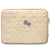 Hello Kitty Sleeve HKCSZPEKHBPD 14"złoty/gold Zip PU Quilted Bows
