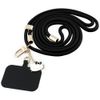 Uniwersalna smycz do telefonu Hello      Kitty Patch & Kitty Head Charm czarny