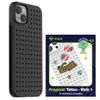 Zestaw Etui Pinit Dynamic + Tattoo PiniPhone 14 / 15 / 13 6.1" czarny/black wzór 1