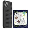 Zestaw Etui Pinit Dynamic + Tattoo PiniPhone 14 / 15 / 13 6.1" czarny/black wzór 3
