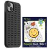 Zestaw Etui Pinit Dynamic + Emoji PiniPhone 14 / 15 / 13 6.1" czarny/black wzór 1