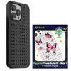 Zestaw Etui Pinit Dynamic + Flower/Butterfly Pin iPhone 14 Pro Max 6.7" czarny/black wzór 1