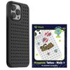 Zestaw Etui Pinit Dynamic + Tattoo PiniPhone 14 Pro 6.1" czarny/black wzór 1