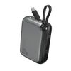 4smarts Powerbank Pocket 10000mAh30W z wbudowanym kablem USB-C 15cm space grey 540699
