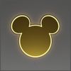 Neon Yellowpop Disney Mickey Mirror złoty