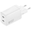 Ładowarka sieciowa 4smarts PDPlug Dual   45W GaN 2xUSB-C biała