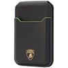 Magnetyczny portfel Lamborghini D1       Genuine Leather MagSafe Stojak na telefon zielony