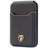 Magnetyczny portfel Lamborghini D1       Genuine Leather MagSafe Stojak na telefon pomarańczowy