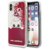 Karl Lagerfeld KLHCPXPABGFU iPhone Xfushia/różowy hard case Liquid Glitter