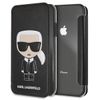 Karl Lagerfeld KLFLBKI61IKPUBK iPhone Xrczarny/black book Iconic Karl Embossed
