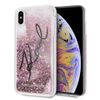 Karl Lagerfeld KLHCI65TRKSIGPI iPhone XsMax różowy/pink hard case Signature Liquid Glitter Stars