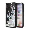 Karl Lagerfeld KLHCPXKSIGMU iPhone X/Xsczarny/black hard case Signature Liquid Glitter Sequins