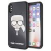 Karl Lagerfeld KLHCPXDLHBK iPhone X/Xsczarny/black Iconic Glitter Karl`s Head