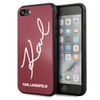 Karl Lagerfeld KLHCI8DLKSRE iPhone 7/8SE 2020 / SE 2022 czerwony/red hard case Signature Glitter