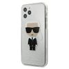 Karl Lagerfeld KLHCP12MPCUTRIKSL iPhone12/12 Pro 6,1" srebrny/silver hardcase Glitter Ikonik Karl