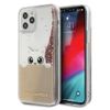 Karl Lagerfeld KLHCP12LPABGNU iPhone 12Pro Max różowo-złoty/pink gold hardcase PEEK A BOO Liquid Glitter