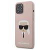 Karl Lagerfeld KLHCP12LSLKHLP iPhone12 Pro Max 6,7" jasnoróżowy/light pink hardcase Silicone Karl`s Head