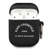Karl Lagerfeld KLACA2SILRSGBK AirPods1/2 cover czarny/black Silicone RSG