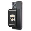 Karl Lagerfeld KLWMSKHSFBK Wallet CardSlot Saffiano Karl`s Head MagSafe czarny/black