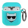 Karl Lagerfeld KLA2UCHFL AirPods 1/2 cover niebieski/blue Choupette