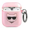Karl Lagerfeld KLA2UCHGP AirPods 1/2cover różowy/pink Glitter Choupette