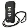 Karl Lagerfeld Torebka KLHCP12MOPHKCK6,1" czarny/black hardcase Saffiano Ikonik Karl&Choupette Head