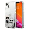Karl Lagerfeld KLHCP13MGKCS 13 6,1"srebrny/silver hardcase Liquid Glitter Karl&Choupette