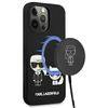 Karl Lagerfeld KLHMP13XSSKCK iPhone 13Pro Max 6,7" hardcase czarny/black Silicone Karl & Choupette Magsafe
