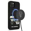 Karl Lagerfeld KLHMP13MSSKCK iPhone 13/ 14 / 15 6,1" hardcase czarny/black Silicone Karl & Choupette Magsafe