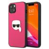 Karl Lagerfeld KLHCP13MPKMP iPhone 13/ 14 / 15 6,1" różowy/pink hardcase Leather Ikonik Karl`s Head Metal