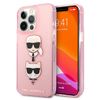 Karl Lagerfeld KLHCP13LKCTUGLP iPhone 13Pro / 13 6,1" różowy/pink hardcase Glitter Karl`s & Choupette