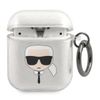Karl Lagerfeld KLA2UKHGS AirPods 1/2cover srebrny/silver Glitter Karl`s Head