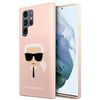 Karl Lagerfeld KLHCS22LSLKHPI S22 UltraS908 rożowy/pink hardcase Silicone Karl`s Head