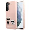 Karl Lagerfeld KLHCS22SSSKCI S22 S901hardcase jasnoróżowy/light pink Silicone Ikonik Karl & Choupette