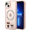 Karl Lagerfeld KLHMP14MHKCP iPhone 14 Plus / 15 Plus 6,7" hardcase różowy/pink Karl & Choupette Aluminium Magsafe
