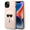 Karl Lagerfeld KLHMP14SSLKHLP iPhone 14 / 15 / 13 6,1" hardcase jasnoróżowy/light pink Silicone Karl`s Head Magsafe