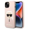 Karl Lagerfeld KLHCP14SSLKHLP iPhone 14 / 15 / 13 6,1" hardcase różowy/pink Silicone Karl`s Head