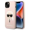 Karl Lagerfeld KLHCP14MSLKHLP iPhone 14 Plus / 15 Plus 6,7" hardcase różowy/pink Silicone Karl`s Head