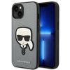 Karl Lagerfeld KLHCP14SSAPKHG iPhone 14 / 15 / 13 6,1" srebrny/silver hardcase Saffiano Karl`s Head Patch
