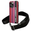 Karl Lagerfeld KLHCP14LSTSTP iPhone 14Pro 6,1" hardcase różowy/pink Color Stripes Strap