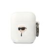 Karl Lagerfeld KLA2RUNIKH AirPods 1/2cover biały/white Silicone Karl Head 3D