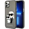 Karl Lagerfeld KLHCP12MHNKCTGK iPhone 12/12 Pro 6,1" czarny/black hardcase Gliter Karl&Choupette